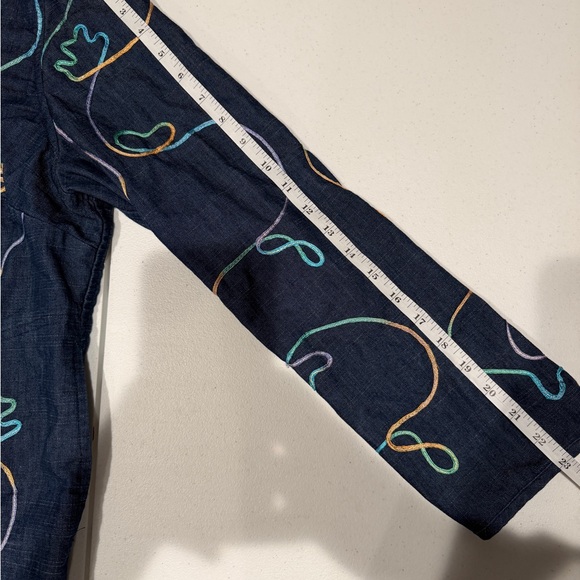 Napa Valley Woman Embroidered Artsy Blue Jacket 1X - Picture 8 of 11